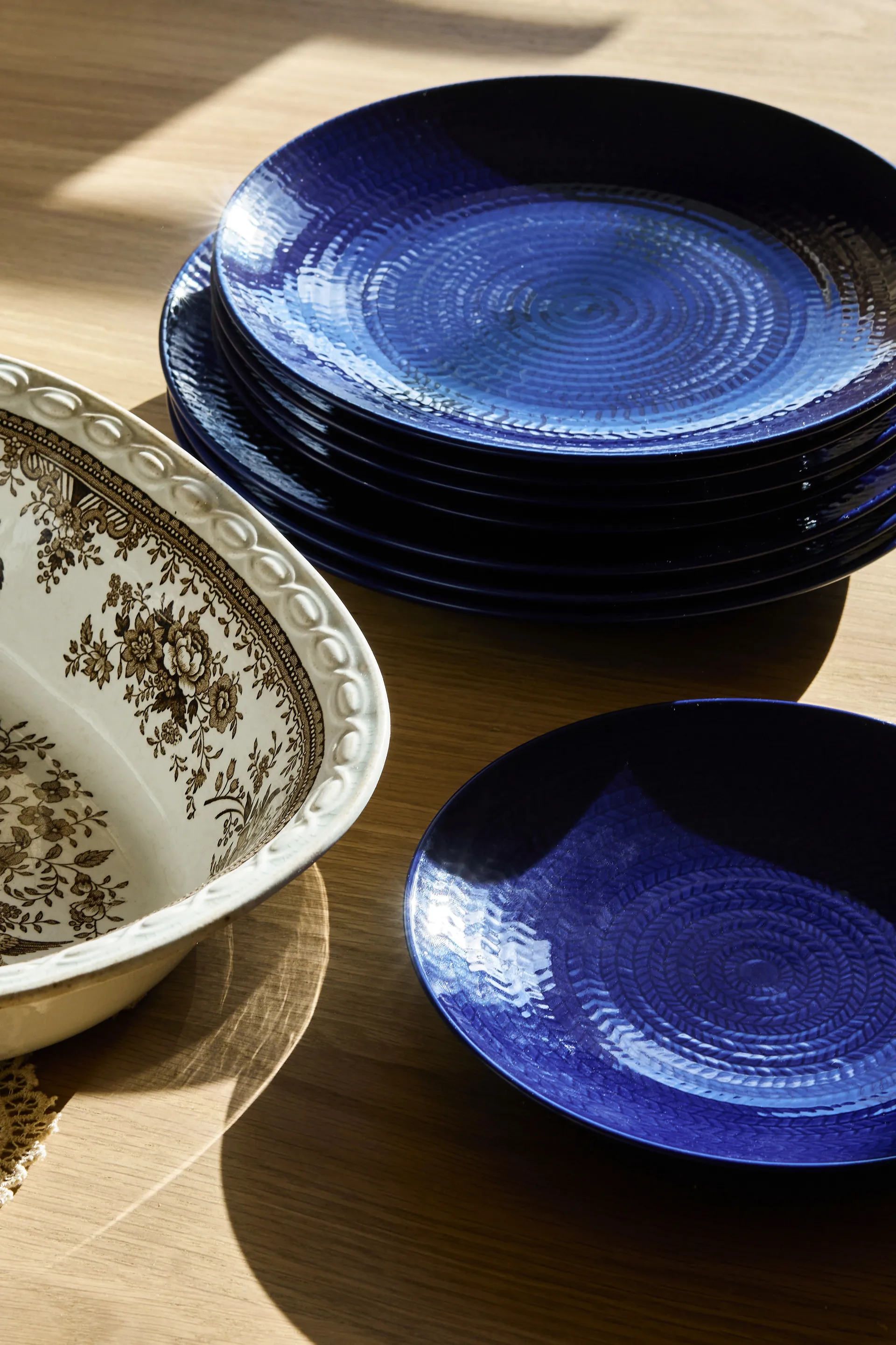 Blå ild tallerken, Blå, 26 cm Rörstrand