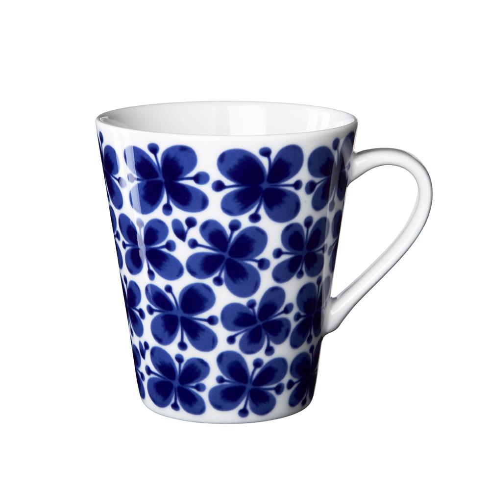 Rörstrand Mon Amie kopp med hank blå-hvit | Skandinavisk Design | Kaffekopper | Blå