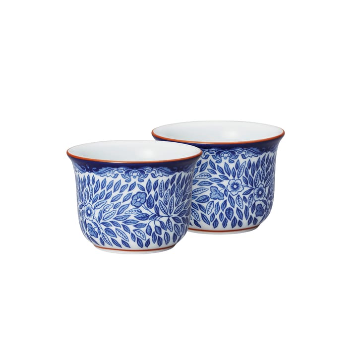 Ostindia Floris eggeglass 2-pakk - Blå-hvit - Rörstrand