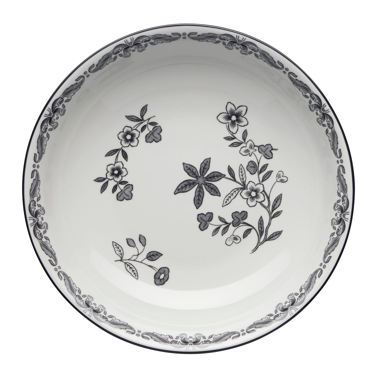 Rörstrand Ostindia Svart dyp tallerken 22 cm | Skandinavisk Design | Dype tallerkener | Svart