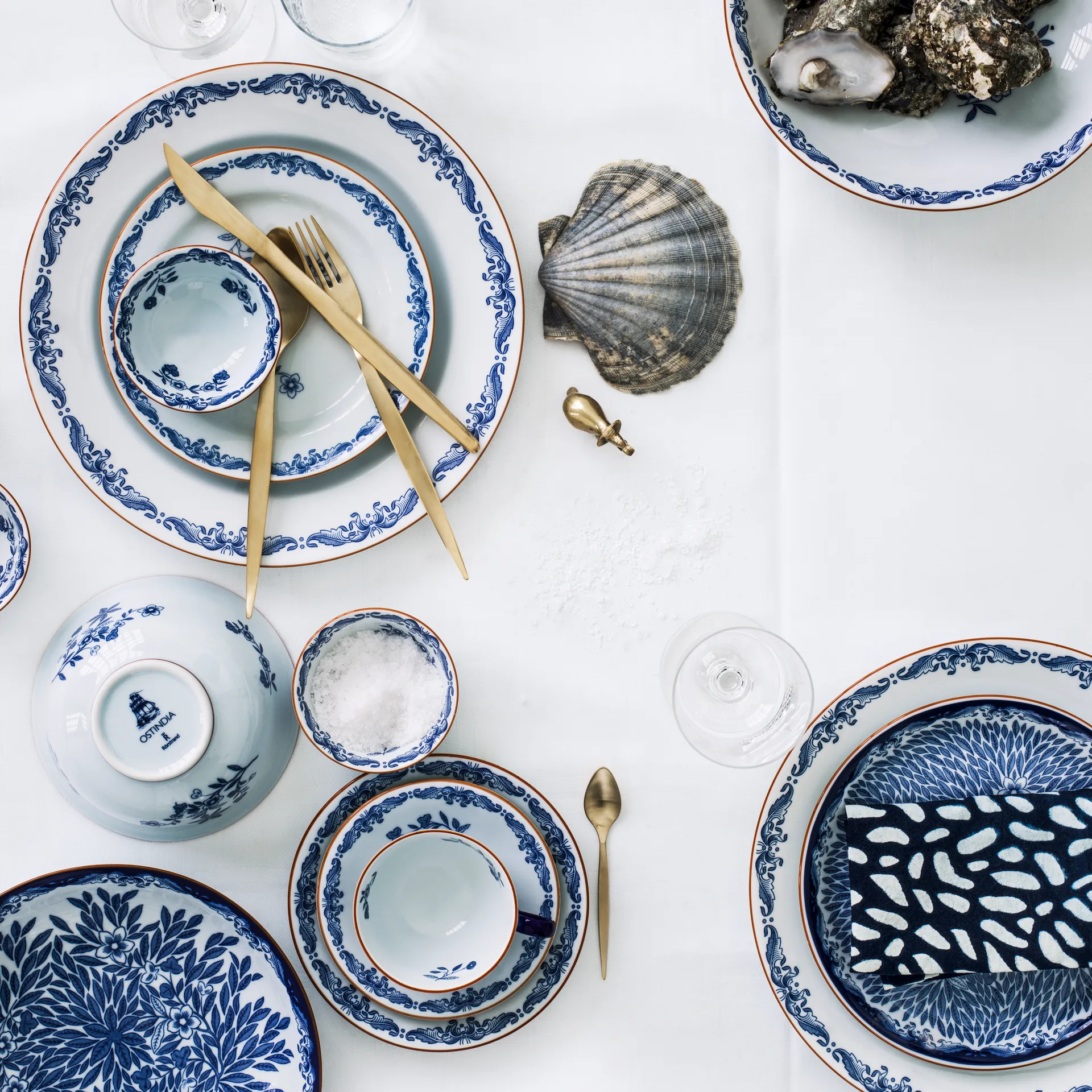 Ostindia tallerken flat, liten 21 cm Rörstrand