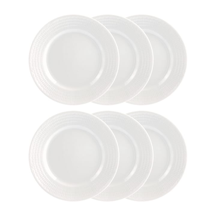 Swedish Grace asjett 17 cm 6-pakk snø (hvit) - undefined - Rörstrand