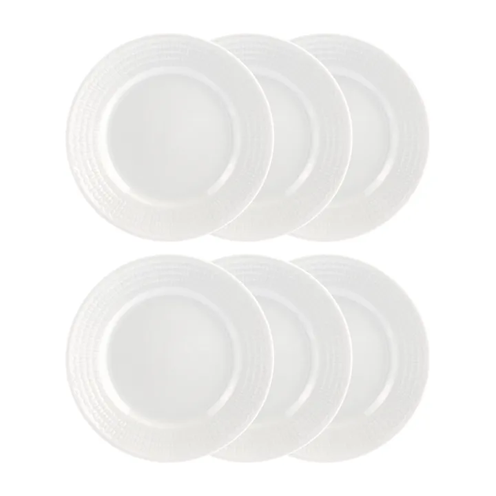 Swedish Grace asjett 17 cm 6-pk snø (hvit) - Rörstrand