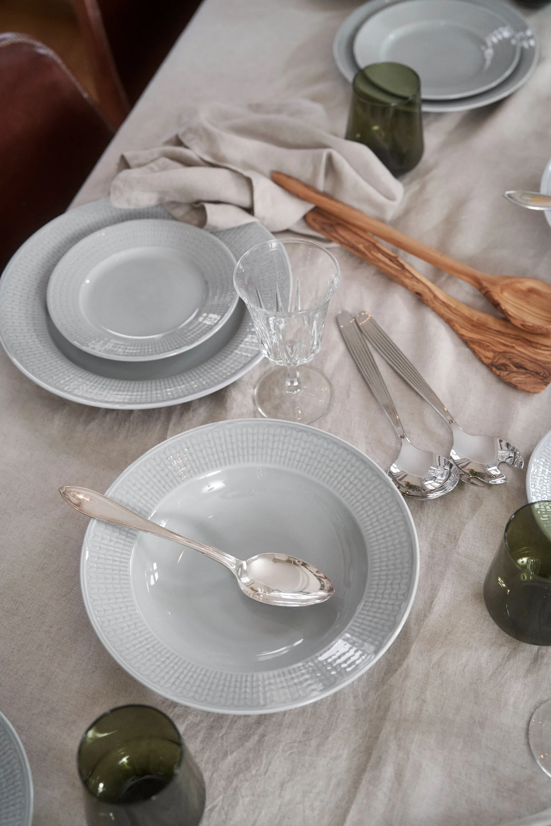 Swedish Grace asjett 6-pk Tåke (grå),  Rörstrand