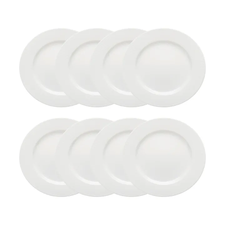 Swedish Grace desserttallerken Ø17 cm 8-pakning - Snø (hvit) - Rörstrand