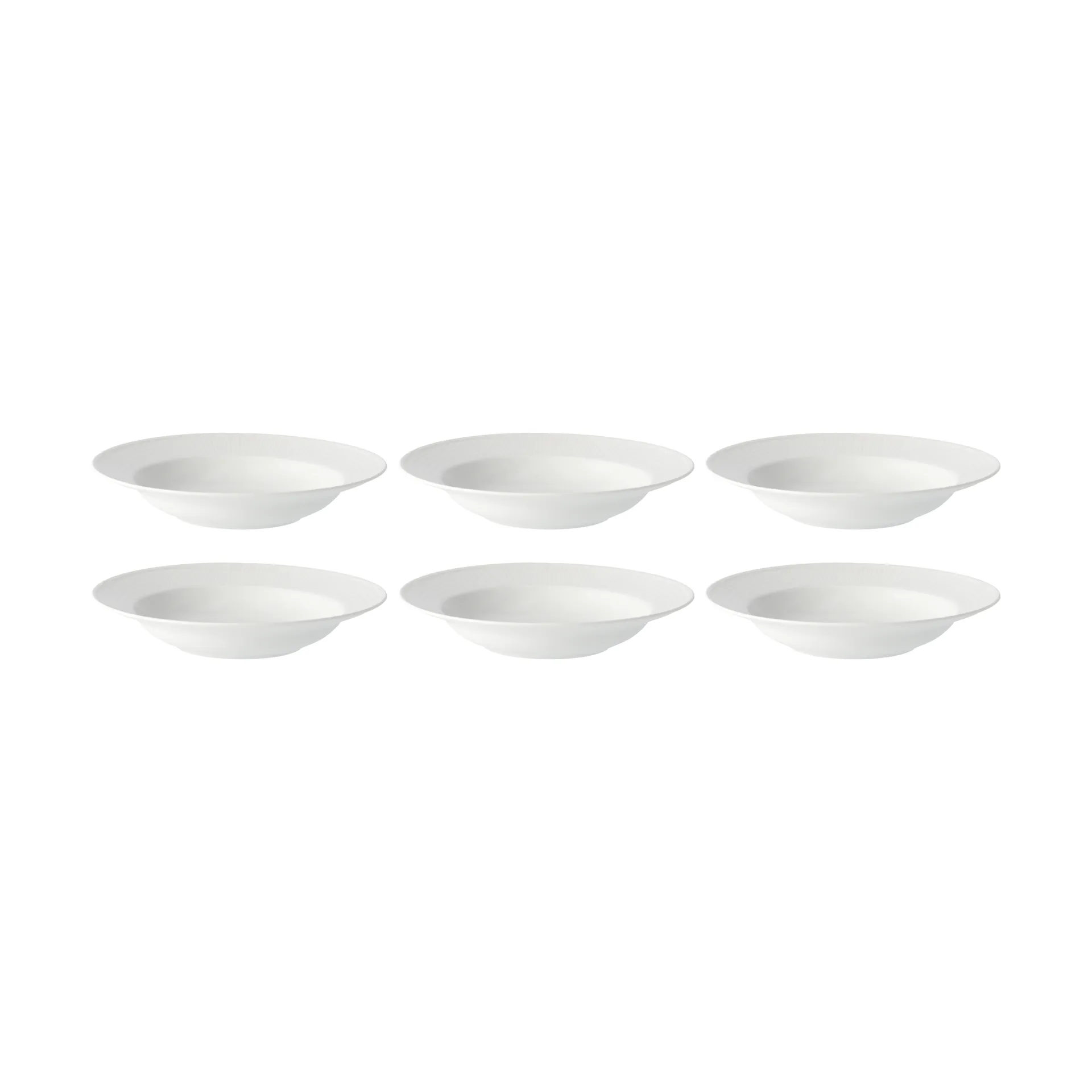 Swedish Grace dyp tallerken 25 cm 6-pk snø (hvit) Rörstrand