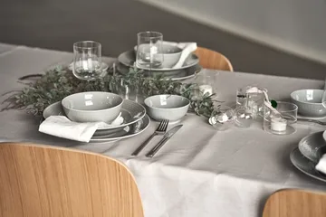 Swedish Grace dyp tallerken 25 cm 6-pk Tåke(grå) - Rörstrand