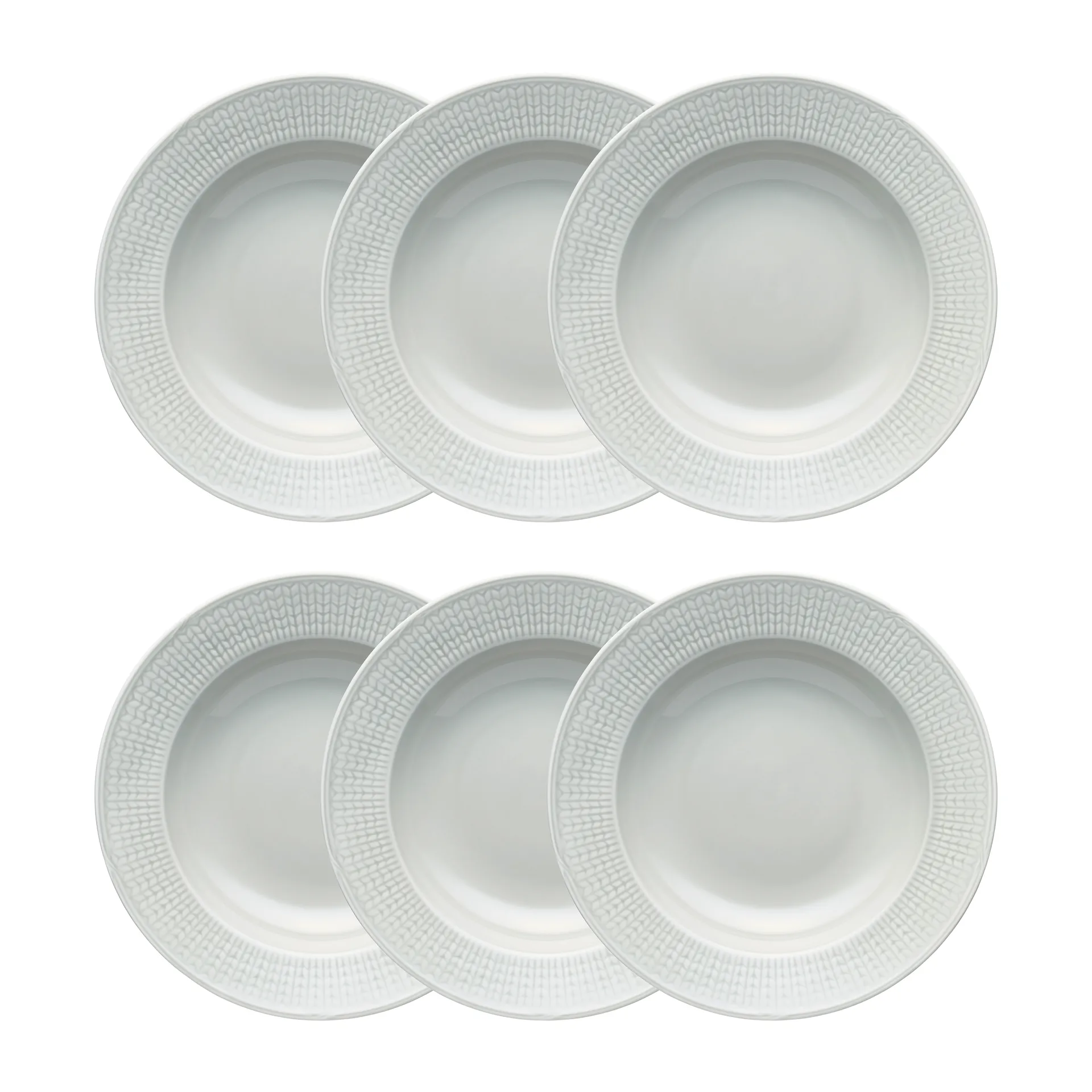 Swedish Grace dyp tallerken 25 cm 6-pk Tåke(grå) Rörstrand