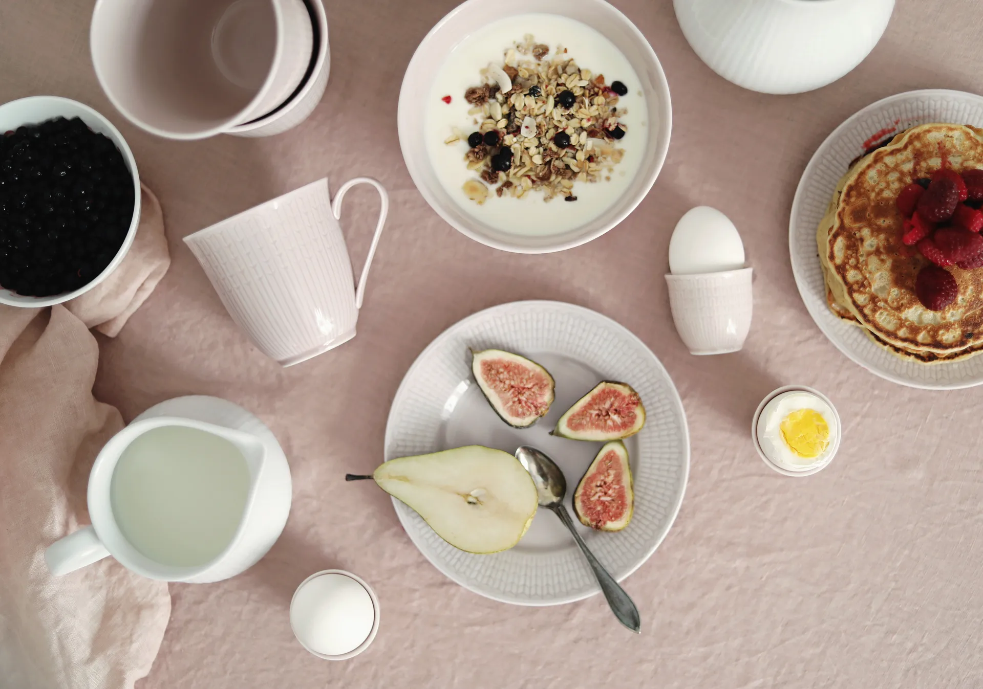 Swedish Grace eggeglass, Ros (rosa) Rörstrand