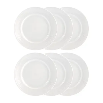 Swedish Grace tallerken 21 cm 6-pk snø (hvit) - Rörstrand