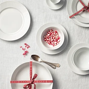 Swedish Grace tallerken 21 cm 6-pk snø (hvit) - Rörstrand
