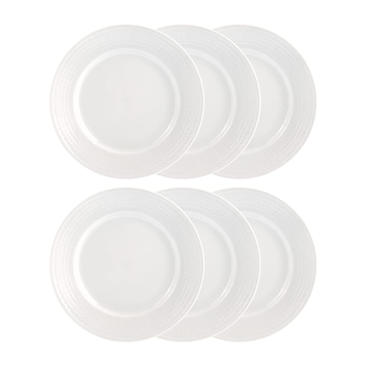 Swedish Grace tallerken 21 cm 6-pk snø (hvit) - undefined - Rörstrand