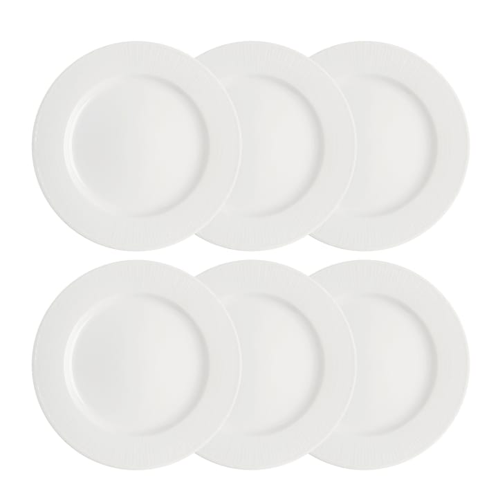 Swedish Grace tallerken 27 cm 6-pk snø (hvit) - undefined - Rörstrand