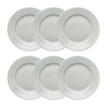 Swedish Grace tallerken liten Ø 21 cm 6-pk Tåke (grå) - Rörstrand
