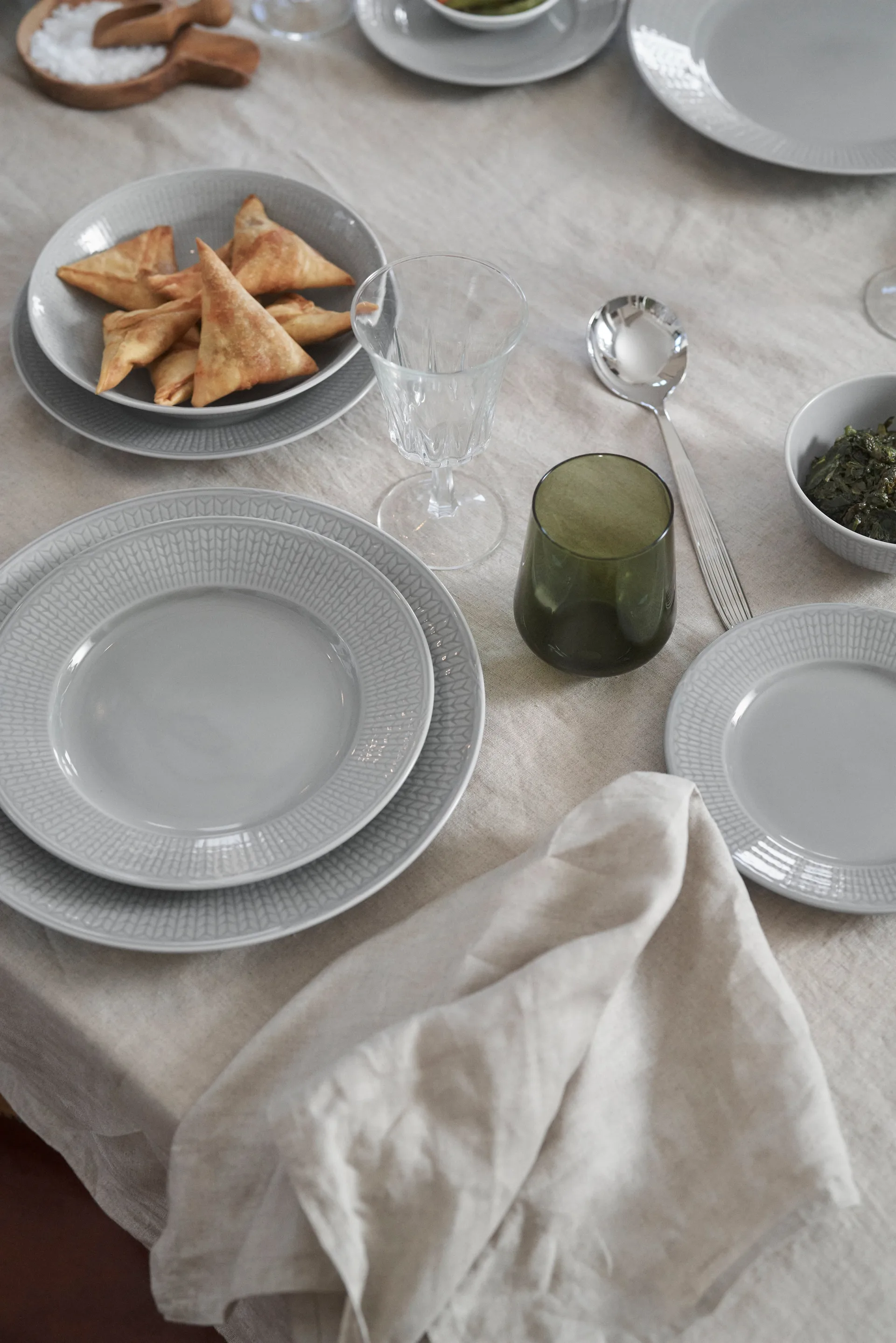 Swedish Grace tallerken liten Ø 21 cm 6-pk Tåke (grå),  Rörstrand