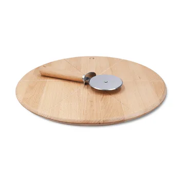 Grand Cru pizzabrett og pizzaskjærer - Bøk, Ø35 cm - Rosendahl