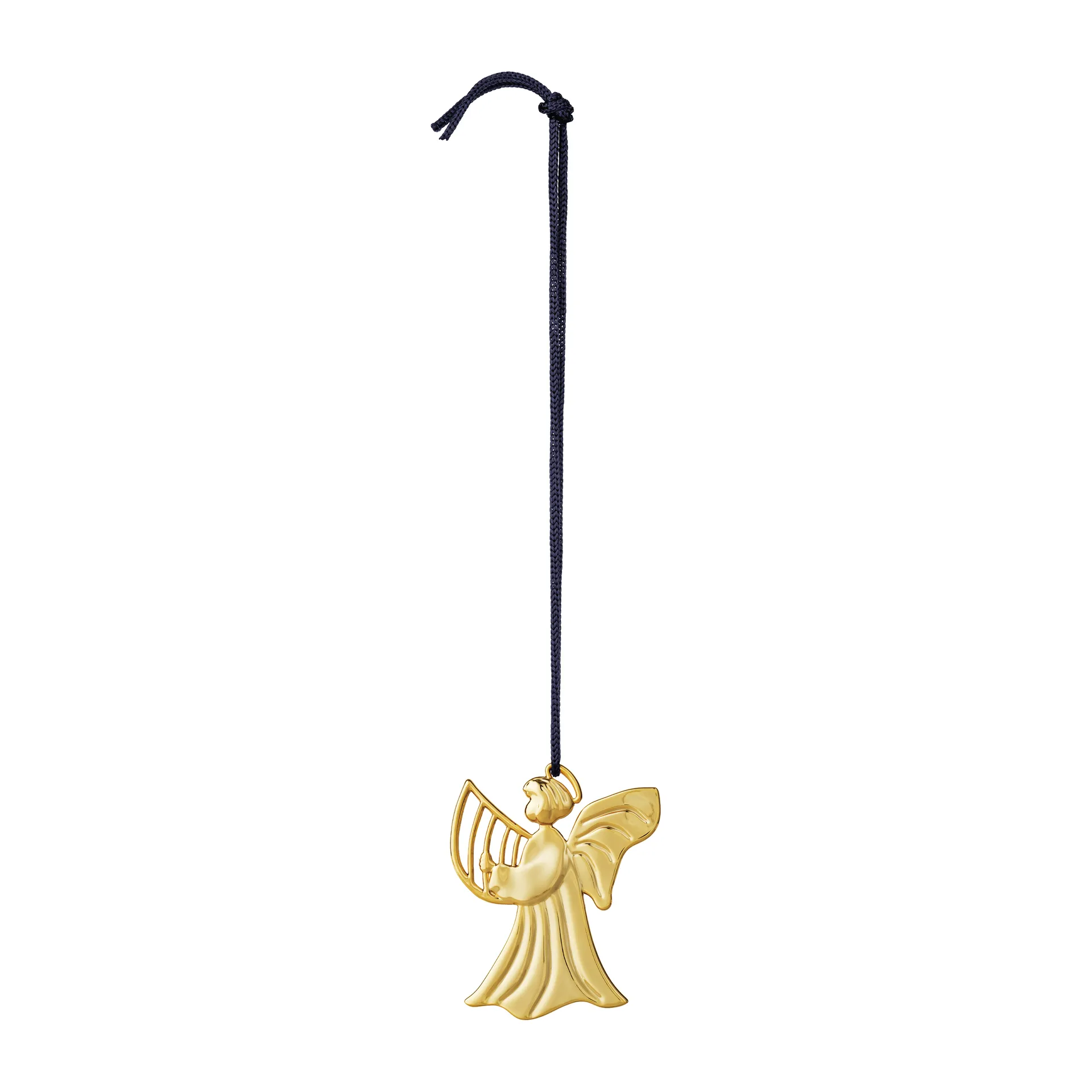 Karen Blixen engel med harpe juletrepynt 7 cm, Forgyllet Rosendahl
