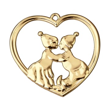 Karen Blixen kyssende nisser 6,5 cm - Forgylt - Rosendahl