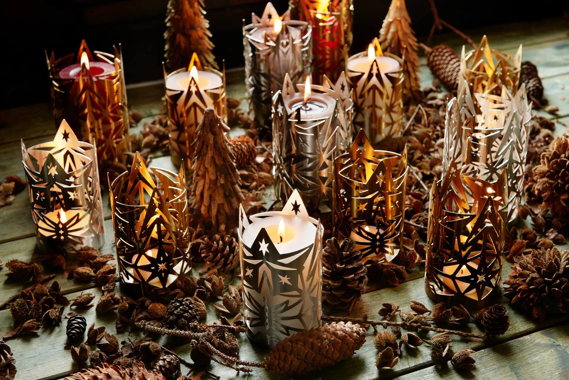 Karen Blixen lyslykt 13,5 cm, Forgyllet Rosendahl