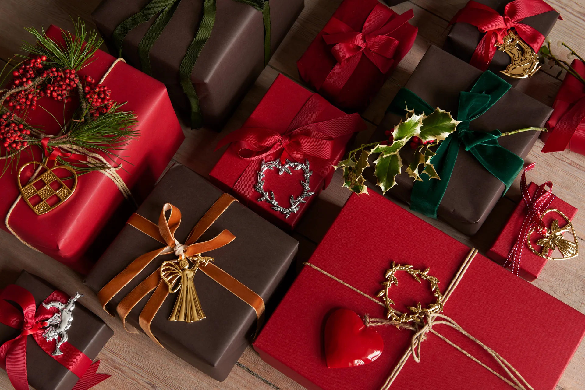 Karen Blixen mistelteinhjerte juletrepynt 7 cm, Forsølvet Rosendahl