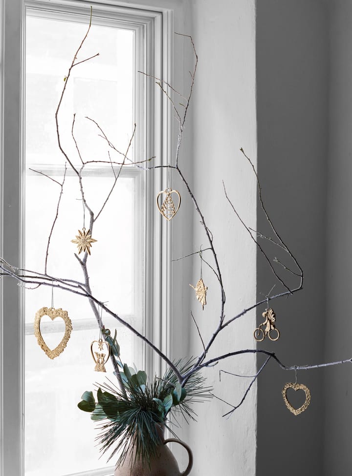 Karen Blixen vindusdekorasjon Blomsterhjerte - Gull - Rosendahl