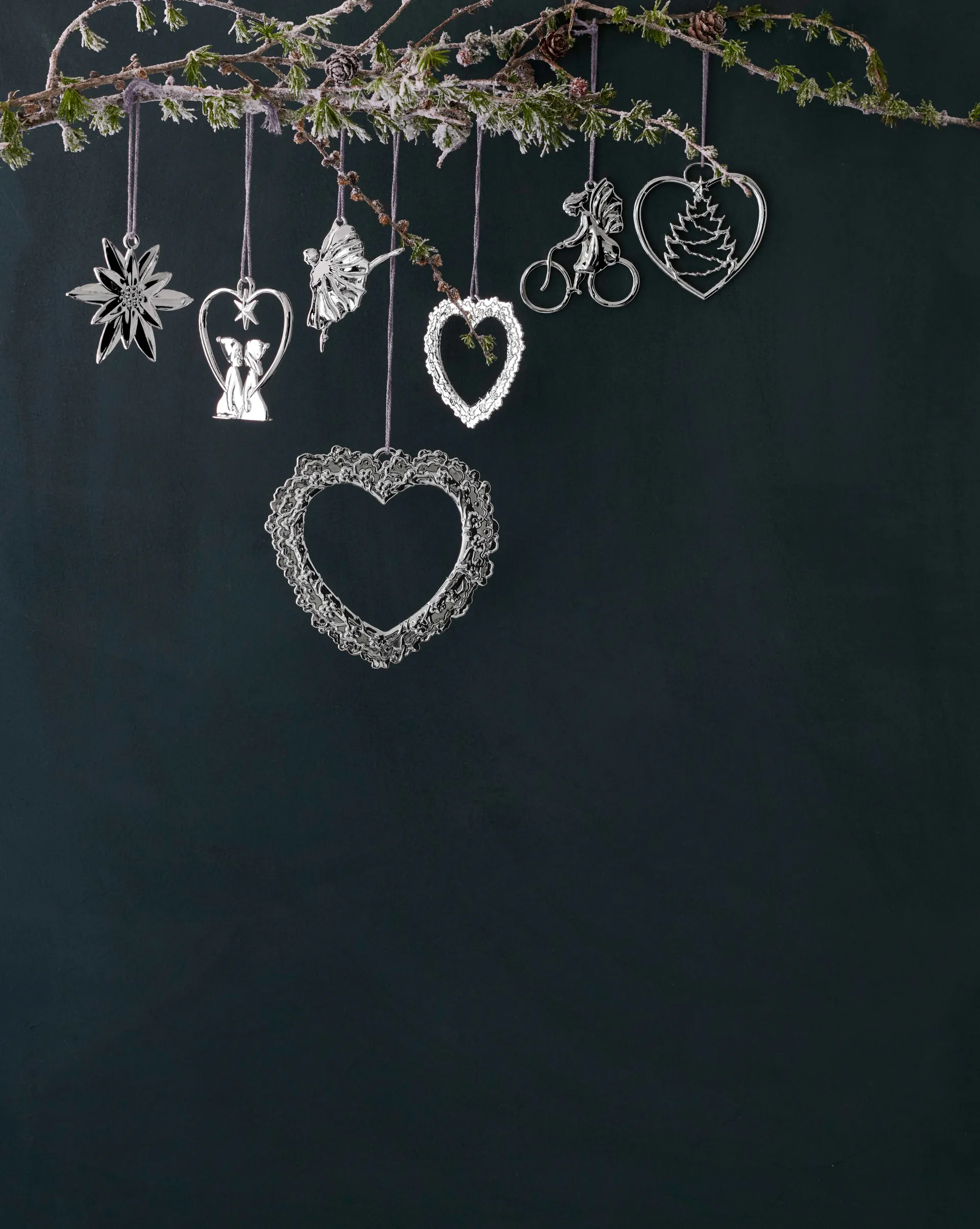 Karen Blixen vindusdekorasjon Blomsterhjerte, Sølv Rosendahl