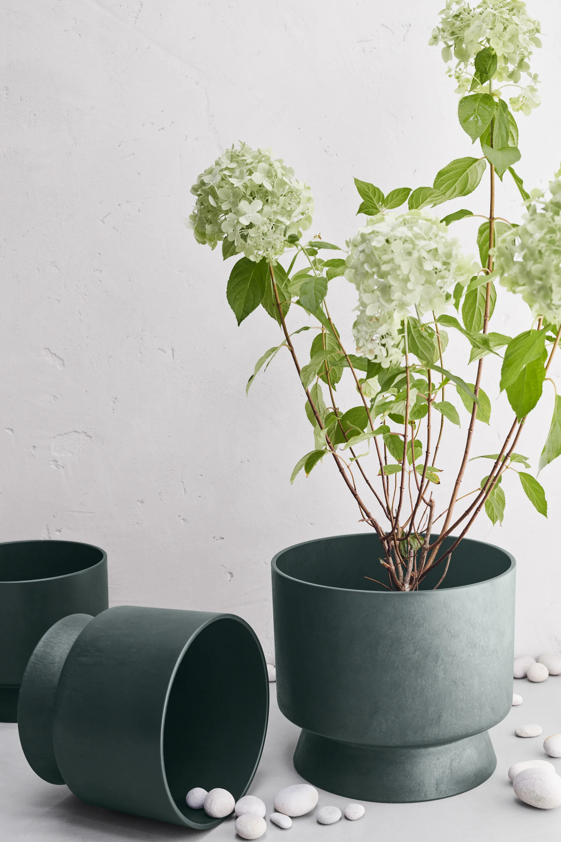 Ro blomsterkrukke Ø 30 cm, Mørkegrønn Rosendahl