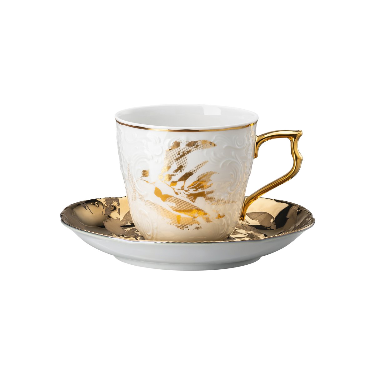 Rosenthal Rosenthal Heritage Midas kopp med fat Hvit-gull