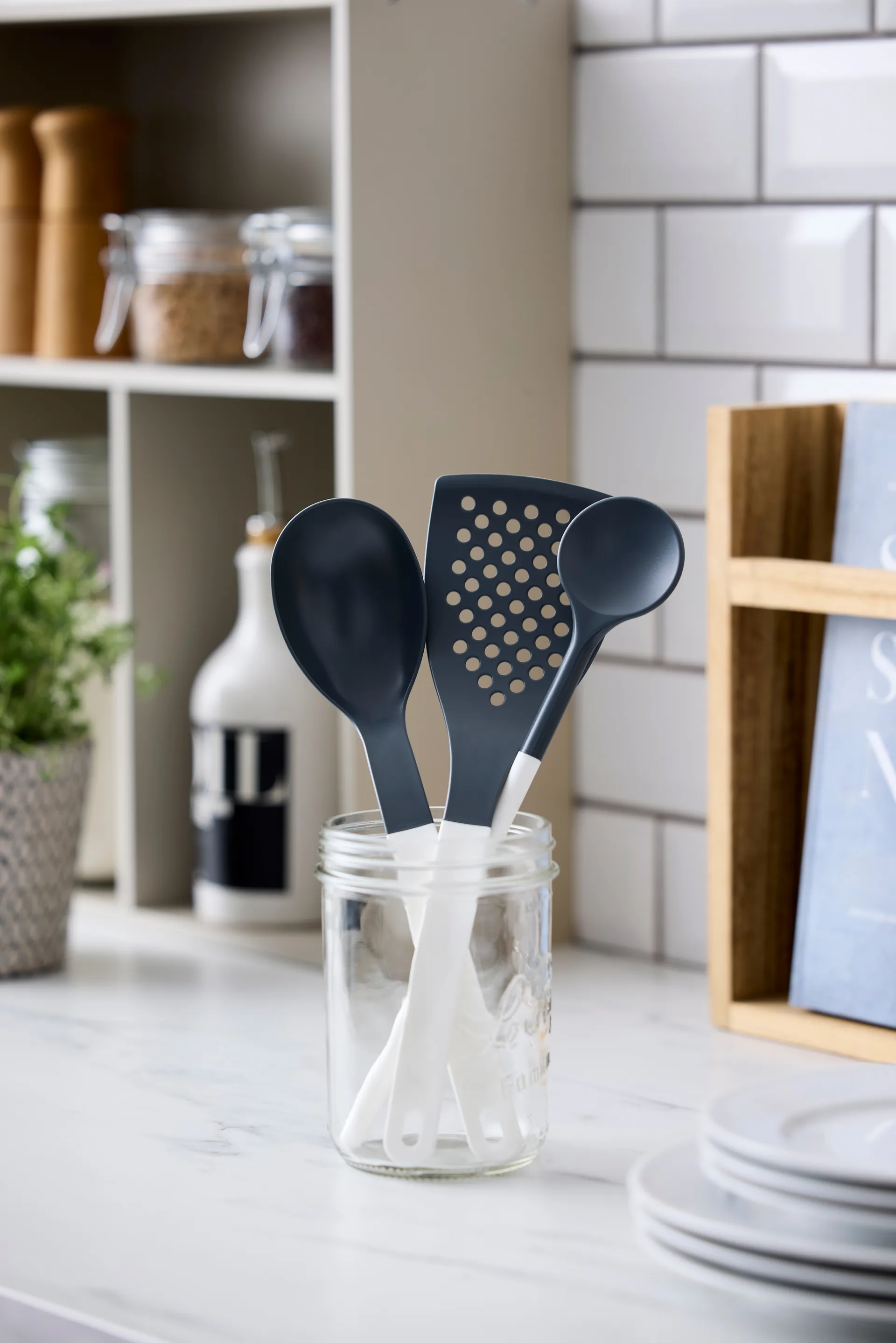 Optima kjøkkenredskap 1, 3 deler, Hvit nylon Rosti