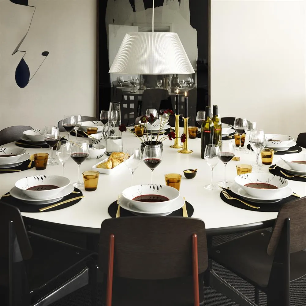 Black Fluted Mega dyp tallerken 6, Diameter 24 cm Royal Copenhagen