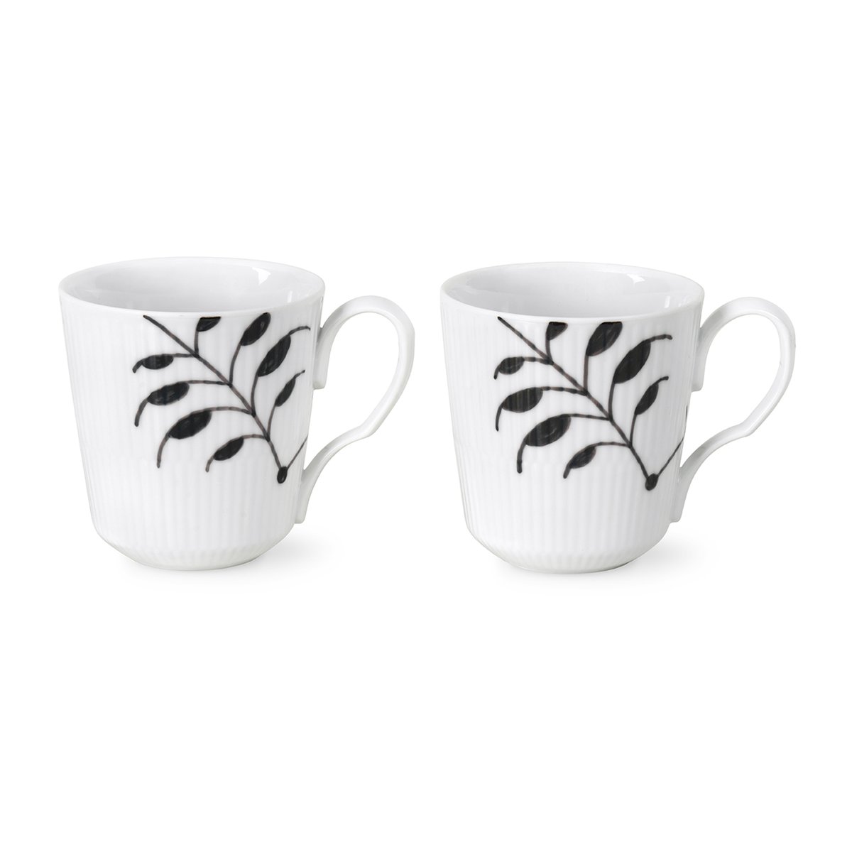 Royal Copenhagen Black Fluted Mega kopp 2-pakning 28 cl