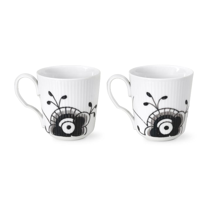 Black Fluted Mega kopp 2-pakning, 28 cl Royal Copenhagen