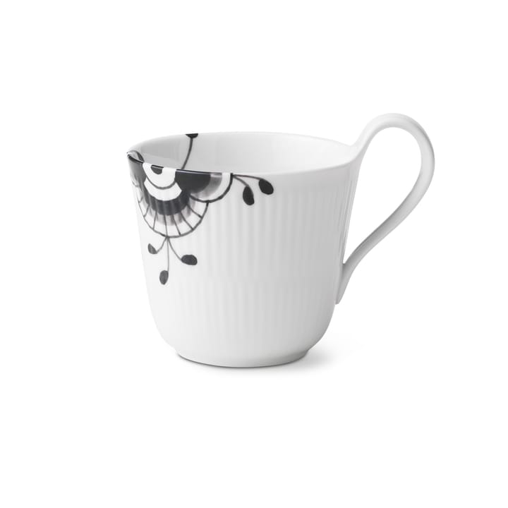 Black Fluted Mega kopp med høy hank, 33 cl Royal Copenhagen