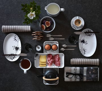 Black Fluted Mega rektangulært fat - 24 cm - Royal Copenhagen