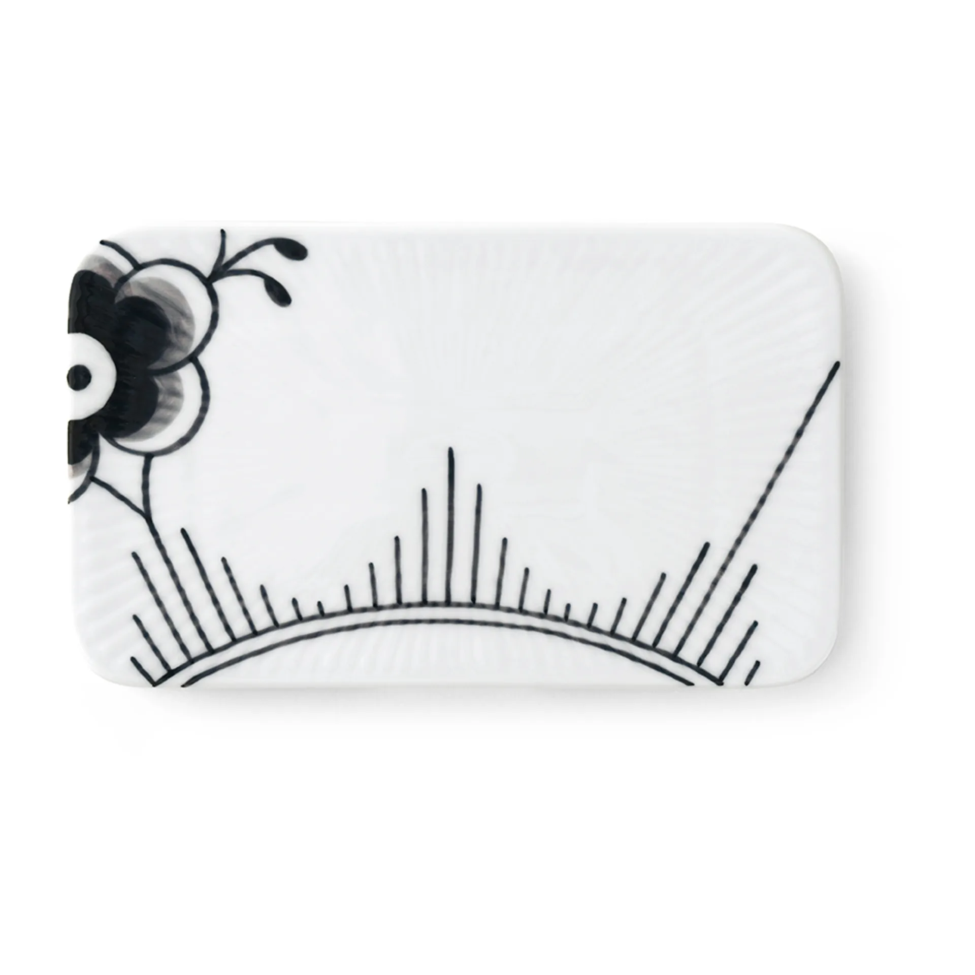 Black Fluted Mega serveringsbrett, 15,5 cm Royal Copenhagen