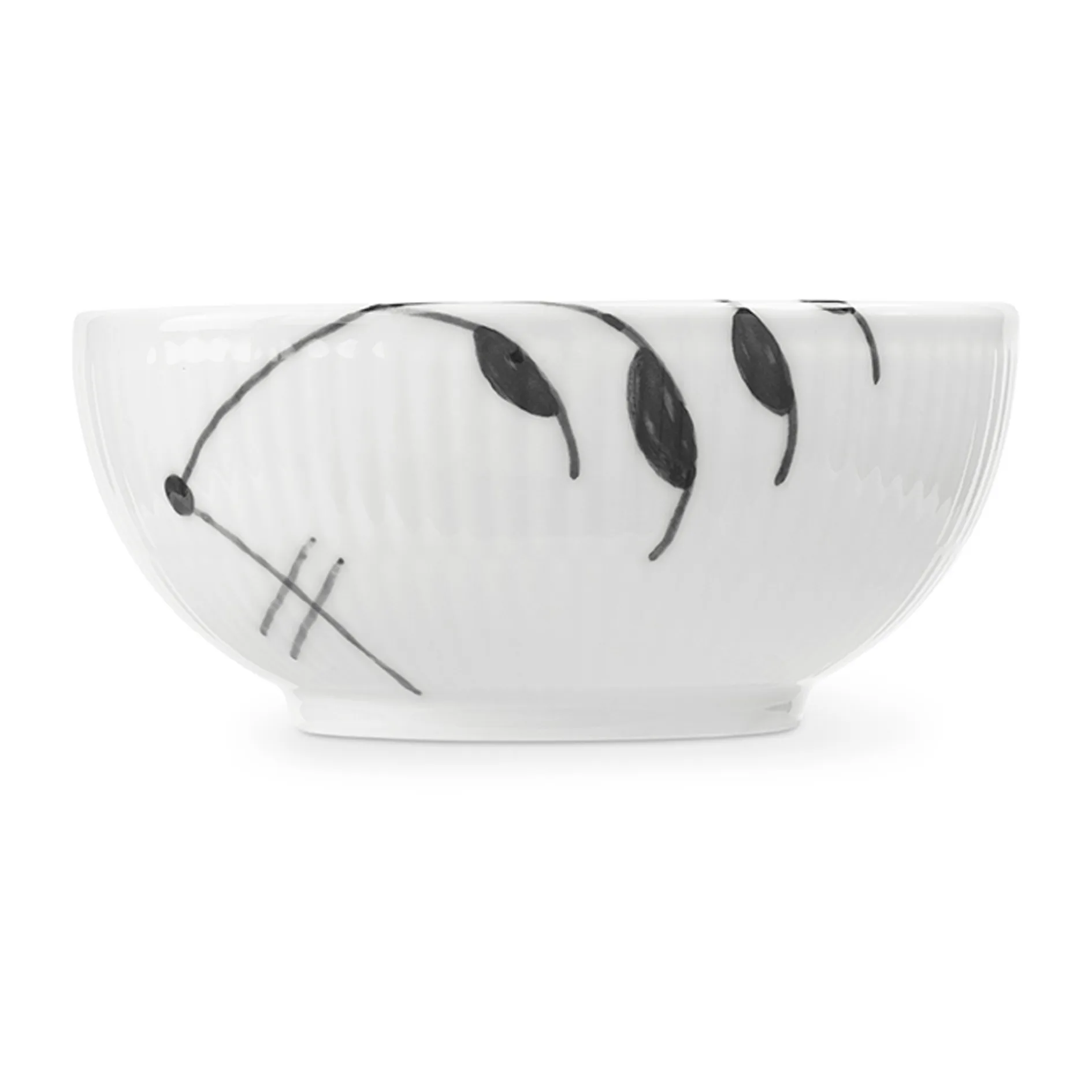 Black Fluted Mega skål, Ø 11,5 cm Royal Copenhagen