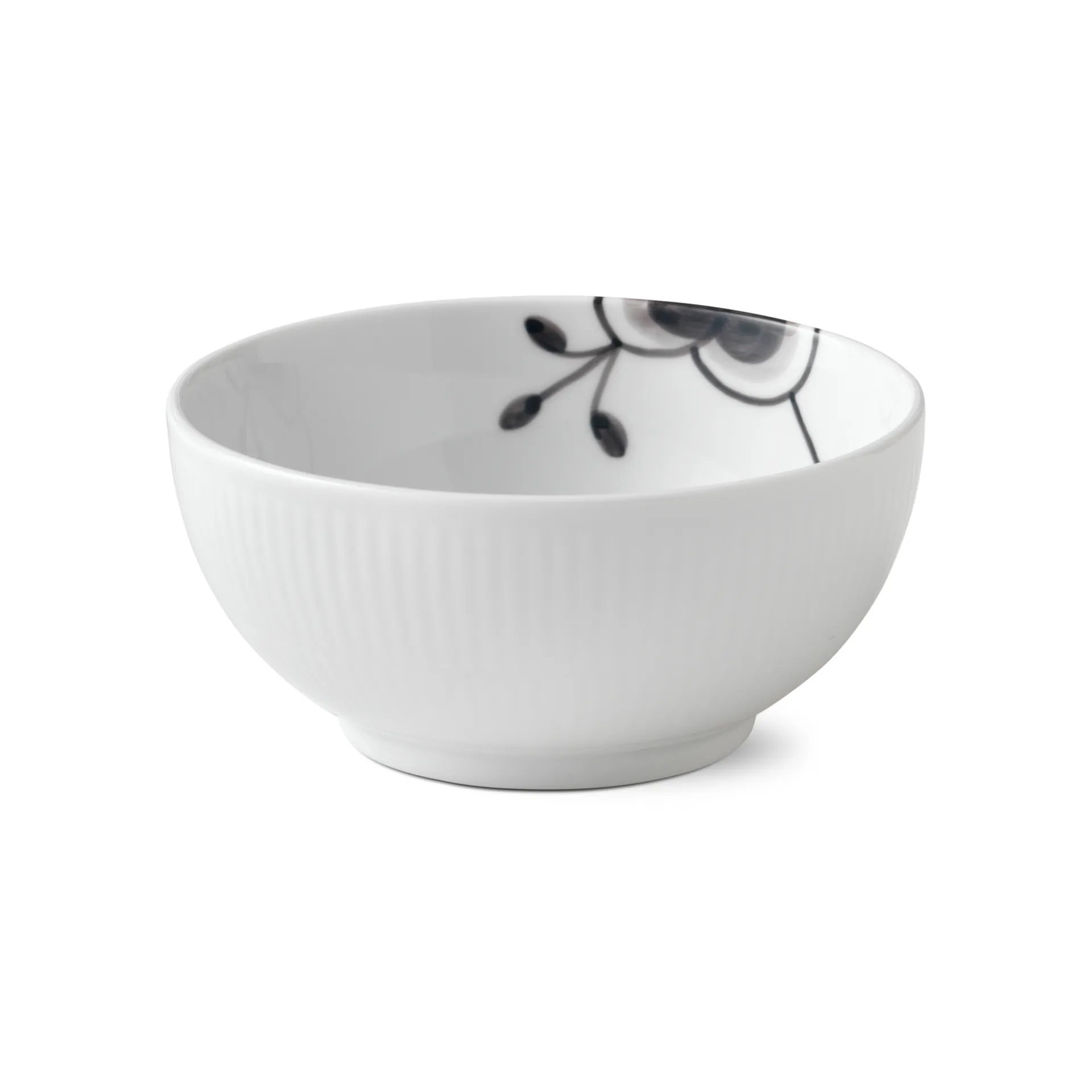 Black Fluted Mega skål, Ø13 cm Royal Copenhagen