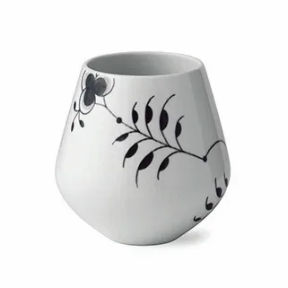 Black Fluted Mega svart vase, 15 cm Royal Copenhagen