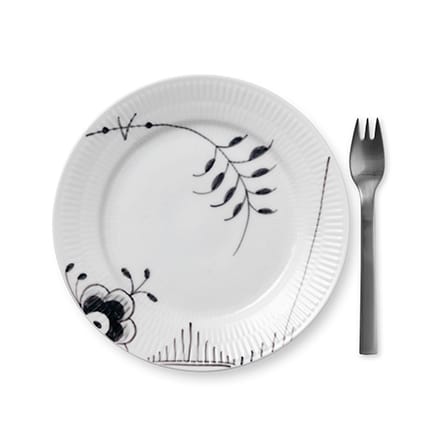 Black Fluted Mega tallerken 2, Diameter 19 cm Royal Copenhagen