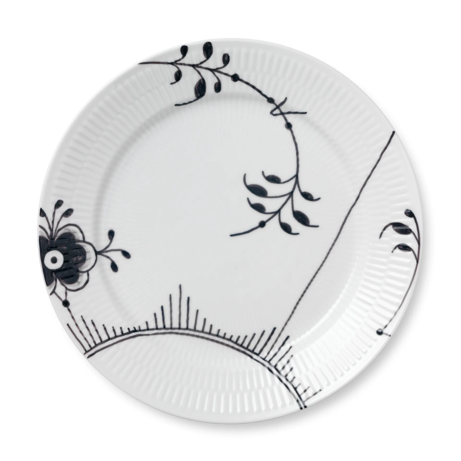 Black Fluted Mega tallerken 2, Diameter 27 cm Royal Copenhagen