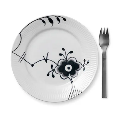 Black Fluted Mega tallerken 6, Ø 19 cm Royal Copenhagen