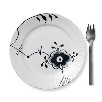 Black Fluted Mega tallerken 6, Ø 19 cm Royal Copenhagen