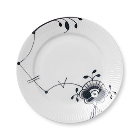 Black Fluted Mega tallerken 6 - Ø 22 cm - Royal Copenhagen