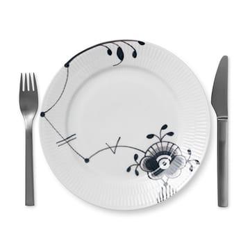Black Fluted Mega tallerken 6 - Ø 22 cm - Royal Copenhagen
