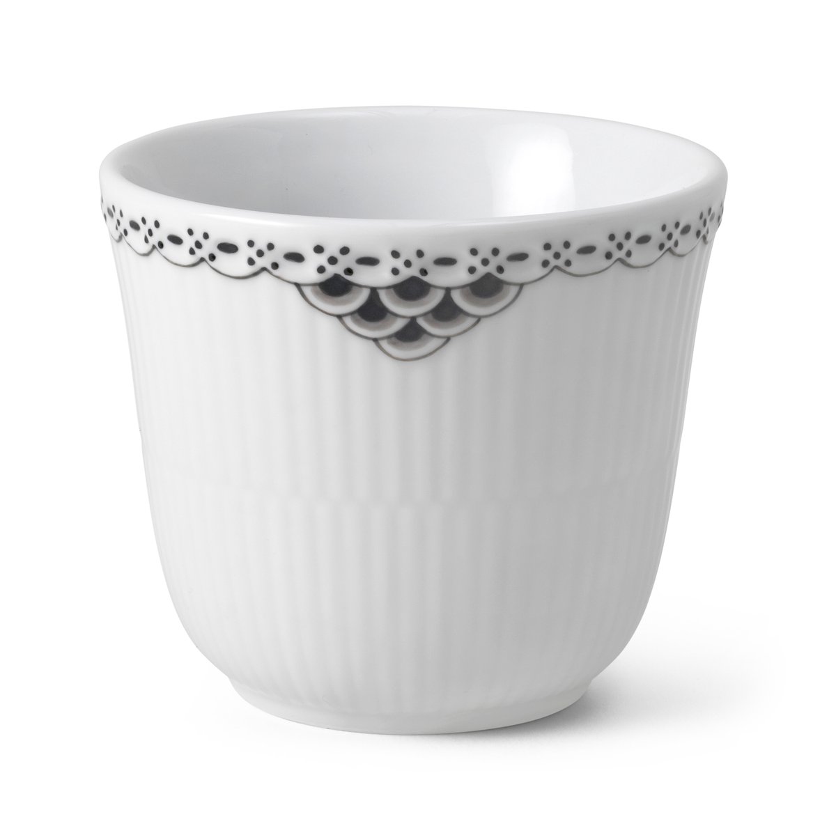 Royal Copenhagen Black Lace termokopp 26 cl | Skandinavisk Design | Kaffekopper | Hvit