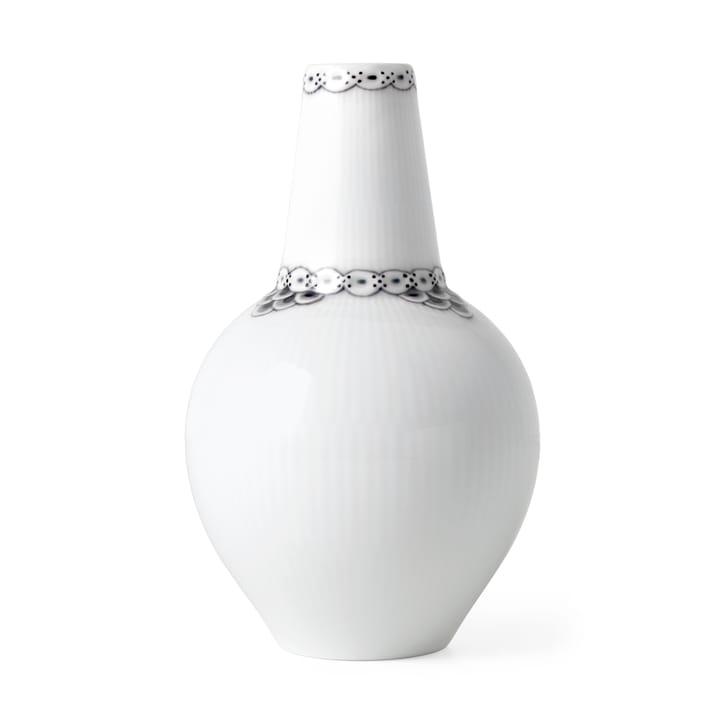 Black Lace vase 11,5 cm - Svart-hvit - Royal Copenhagen