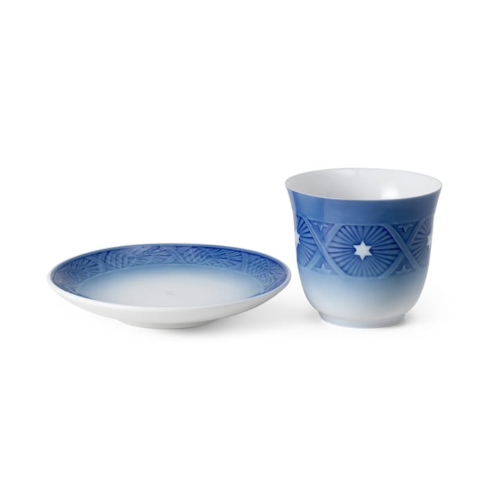 Blue Collectibles 2023 kopp 26 cl og fat Ø 15,5 cm, Blå-hvit Royal Copenhagen