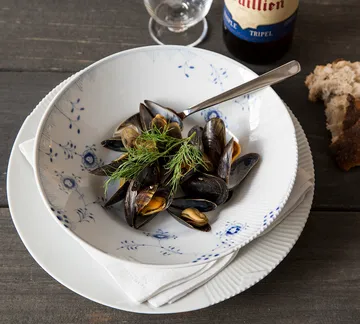 Blue Elements dyp tallerken 1 - Diameter 25 cm - Royal Copenhagen