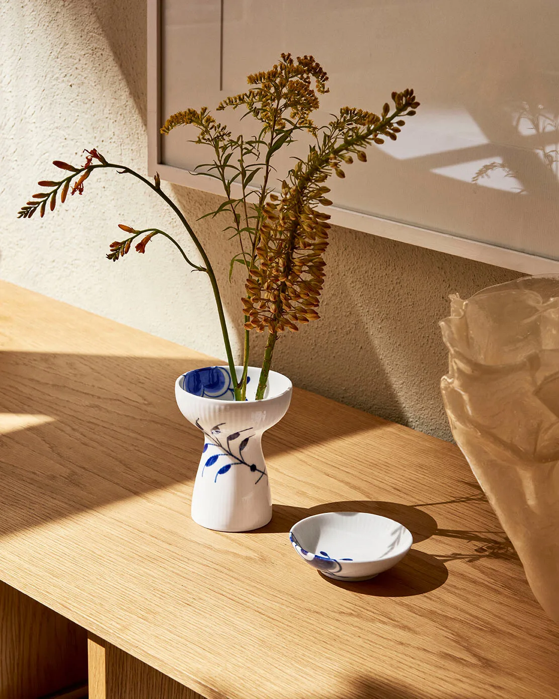 Blue Fluted Mega åpen vase, 11 cm Royal Copenhagen