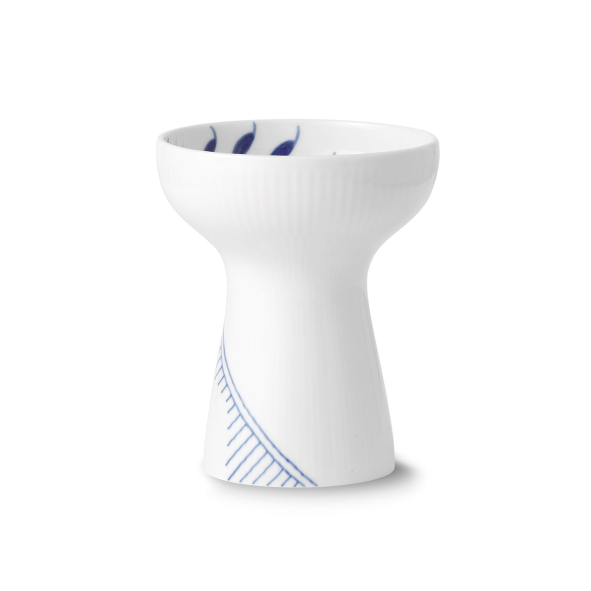 Blue Fluted Mega åpen vase 15 cm